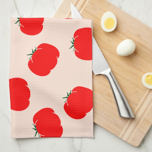 Cute tomates Serviette de cuisine (Quart Plié)