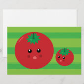 Cute Tomato Briefpapier (Voorkant / Achterkant)