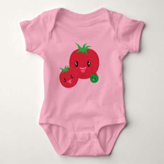 Cute Tomato kawaii baby Romper (Voorkant)