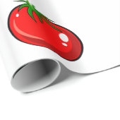 Cute tomato patroon cadeaupapier (Rol Hoek)