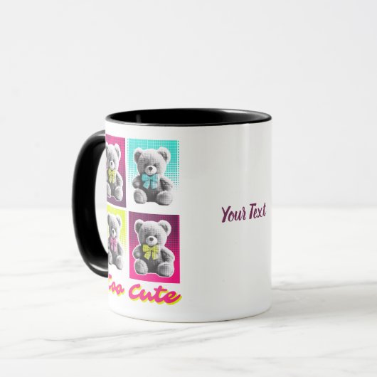 Cute Too Beer Personalized Mok | Aangepaste naam B (Voorkant links)