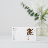 Cute Toon Autumn Fairy Visitekaartje (Staand voorkant)
