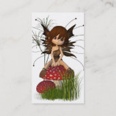 Cute Toon Autumn Fairy Visitekaartje (Achterkant)