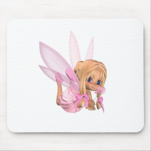 Cute Toon Ballerina Fairy in Pink - lounging Muismat