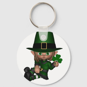 Cute Toon Irish Leprechaun - 1 Sleutelhanger