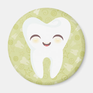 Cute Tooth - Green Magnet Magneet