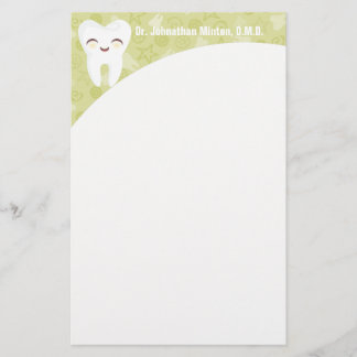 Cute Tooth - Groen, gepersonaliseerd papier