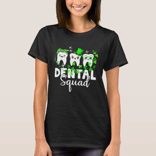 Cute Tooth Leprechaun Hat Dental Squad St Patrick  T-shirt (Voorkant)