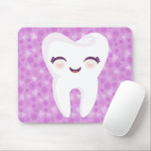 Cute Tooth - Paarse  Mousepad Muismat (Met muis)