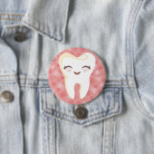 Cute Tooth - Roze Pin Button (In situ)