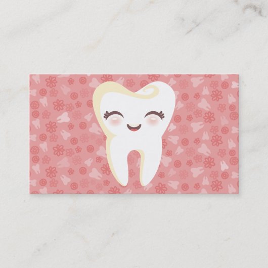 Cute Tooth - Roze, speciaal voor Visitekaartjes be (Voorkant)