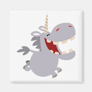 Cute Toothy Cartoon Unicorn Magnet Magneet
