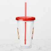 Cute Torosaurus Acryl Drinkbeker (Rechts)