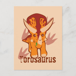 Cute Torosaurus Briefkaart