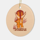 Cute Torosaurus Keramisch Ornament (Links)