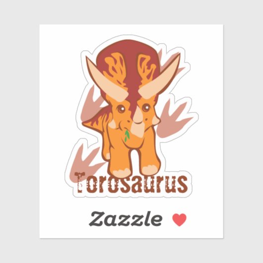 Cute Torosaurus Sticker (Vel)