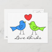 Cute Tortelduifjes Briefkaart (Voorkant / Achterkant)