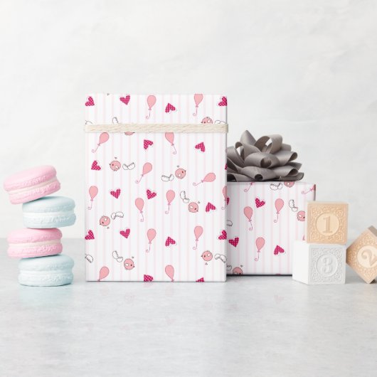Cute Tortelduifjes Cadeaupapier (Baby Shower)