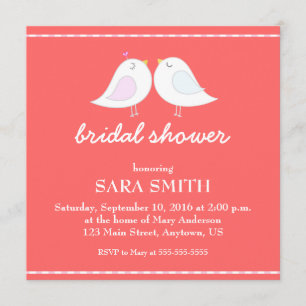 Cute Tortelduifjes Red Vrijgezellenfeest nodigt ui Kaart