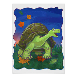 Cute Tortoise Art Perfect Poster
