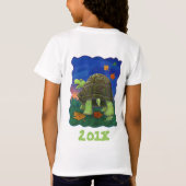 Cute Tortoise Birthday Girl T-Shirts (Achterkant)