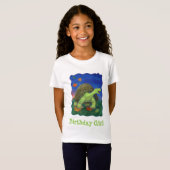 Cute Tortoise Birthday Girl T-Shirts (Voorkant volledig)