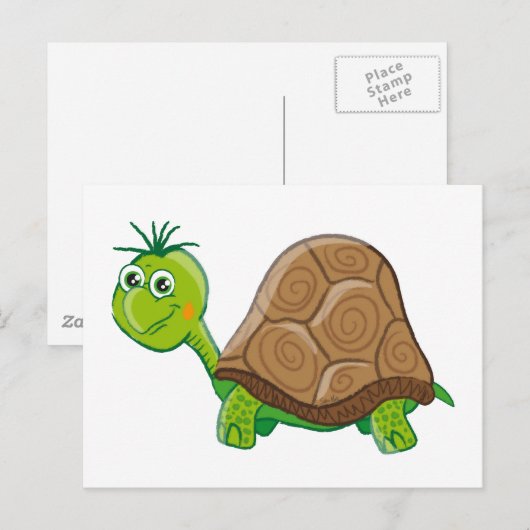 Cute Tortoise - carte postale (Devant / Derrière)