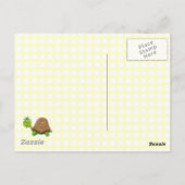 Cute Tortoise - Green Bubbles carte postale (Dos)