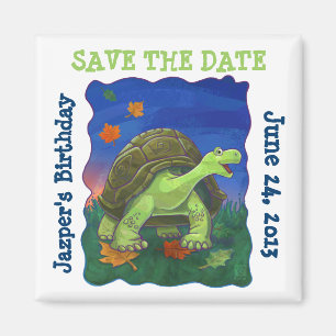 Cute Tortoise Save the Date Magneet