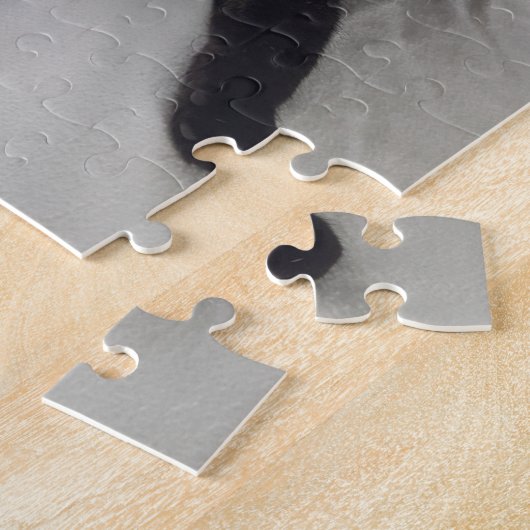 Cute Tortoise Shell Chat sur lit, Puzzles (Côté)