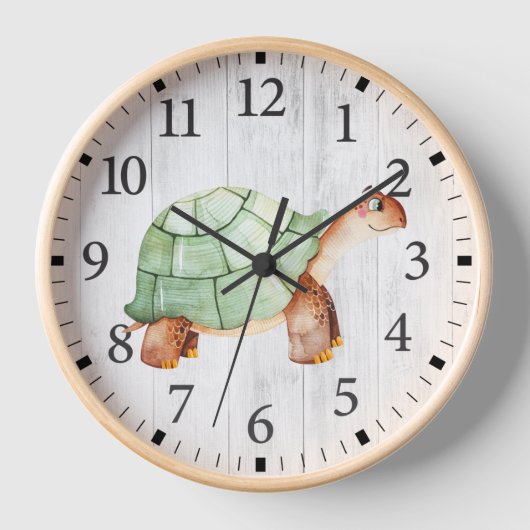Cute Tortoise Wall Clock (Voorkant)