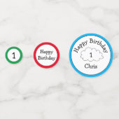 Cute Tortue Ladybug Table d'anniversaire Confetti (Devant)