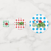 Cute Tortue Ladybug Table d'anniversaire Confetti (Derrière)