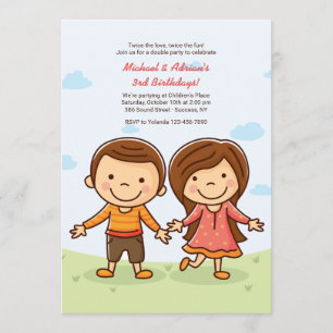 Cute Tots Birthday Invitation Kaart