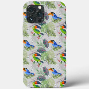 Cute Toucan-vogel, Elk vogelpatroon, Waterverven iPhone 13 Pro Max Hoesje