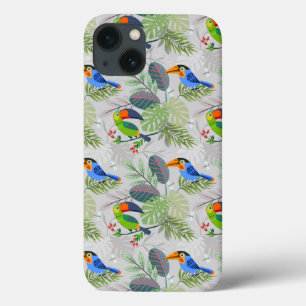 Cute Toucan-vogel, Elk vogelpatroon, Waterverven iPhone 13 Hoesje