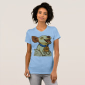 Cute Toy Fox Terrier Yawning T-shirt (Voorkant volledig)
