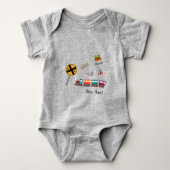 Cute Train Little Boy Voornaam Choo Choo Romper (Voorkant)