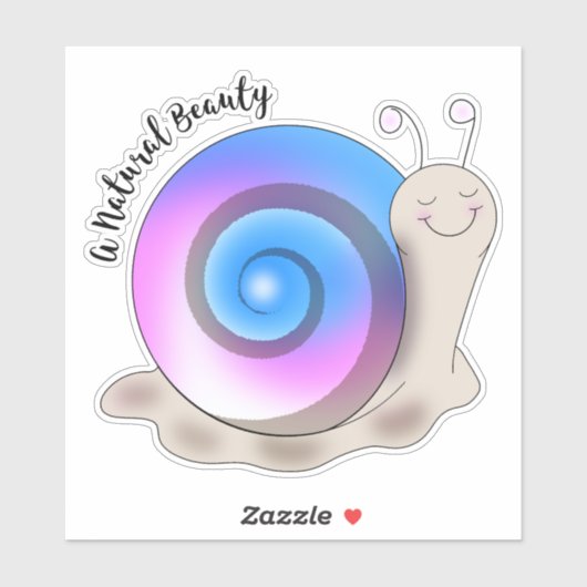 Cute Transgender Pride Snail Sticker (Vel)