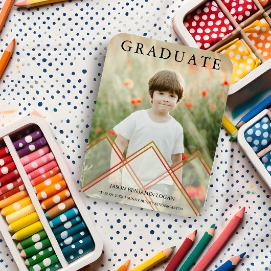 Cute Transparency Effect Pre-K Afstuderen Photo Magneet