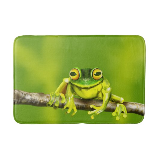 Cute Tree Frog Badmat (Voorkant)