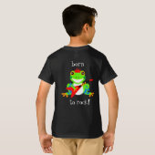 Cute Tree Frogs Rockin' Red Guiters T-shirt (Achterkant volledig)