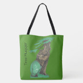 Cute Tree Hugging Beer die Fancy Leggings draagt Draagtas (Achterkant)