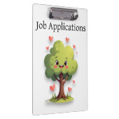 Cute Tree Love Red Hearts Clipboard  Klembord (Rechts)