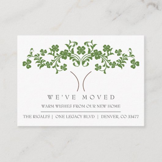 Cute Tree New Home Moving Faire-part (Devant)