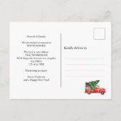 Cute Tree Truck We hebben de vakantiebeweging verp Aankondigingskaart (Achterkant)