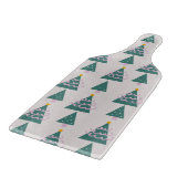 Cute Trees Doodles Pink Green Snijplank (Hoek)