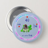 Cute Trend setting Fun Ronde Button 7,6 Cm (Voorkant /achterkant)