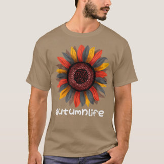 Cute Trendy Beauful Autumn Herfst Season Sunflower T-shirt