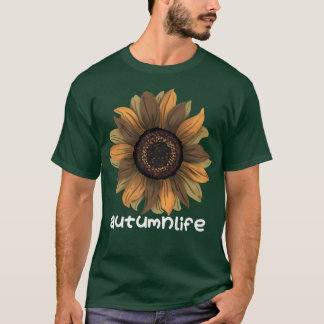 Cute Trendy Beauful Autumn Herfst Season Sunflower T-shirt